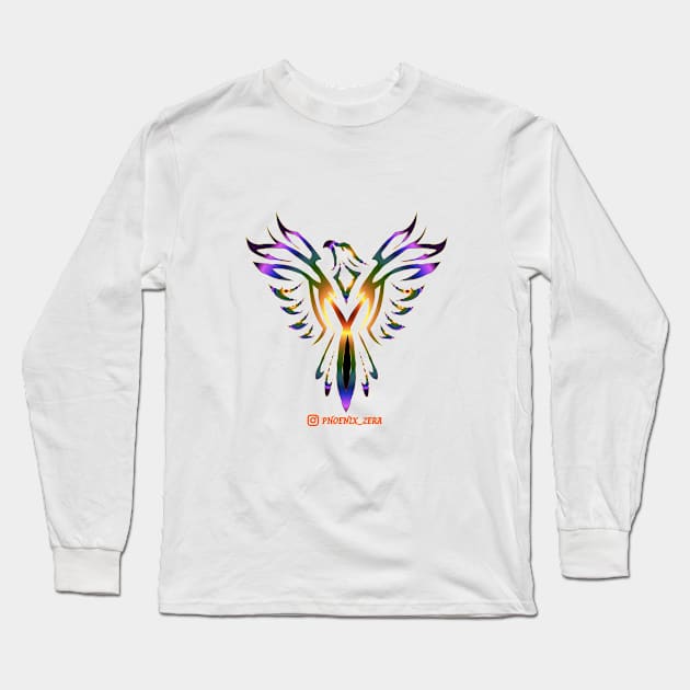 Phoenix_Zera Rainbow Phoenix Long Sleeve T-Shirt by phoenix_zera